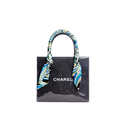 Chanel Clear Cover Designer Paper Bag w/ Crossbody Strap (Size A)